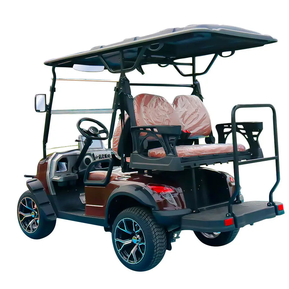 4 Seater Solar Panel Golf Cart Hunting Cart Buggy 48v 72v Lithium Battery Electric Vehicle Lifted Golf Cart