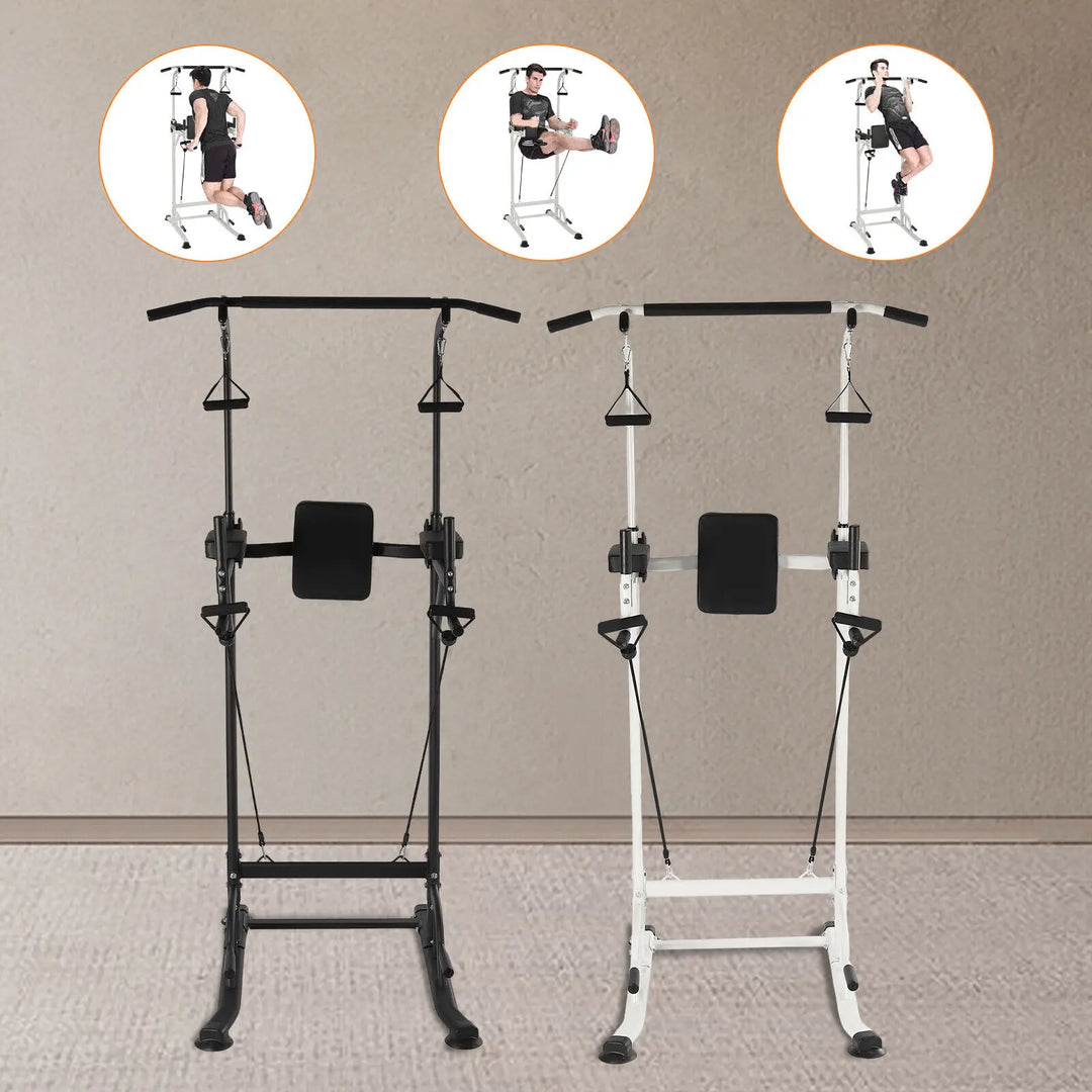 Adjustable Height Pull Up Dip Station, Functional Fitness Gym Training Power Tower, Exercise Equipment, Load 150 kg