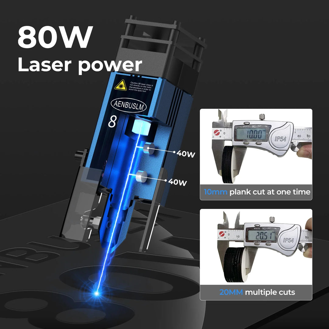 AENBUSLM 40W 80W Laser Module 450nm TTL/ PWM Laser Head Blue Laser for CNC Laser Engraving Cutting Machine Wood Working DIY Tool