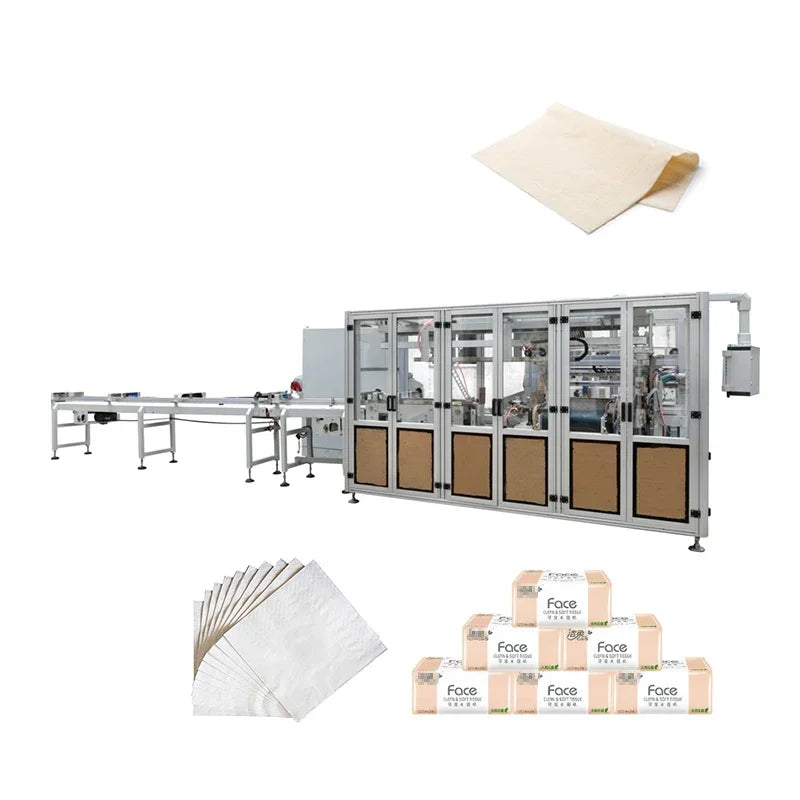 Factory 4-Line Drawing Fold Facial Tissue Paper Making Machine 200 M/min Production Capacity Manufacturing Plant Home