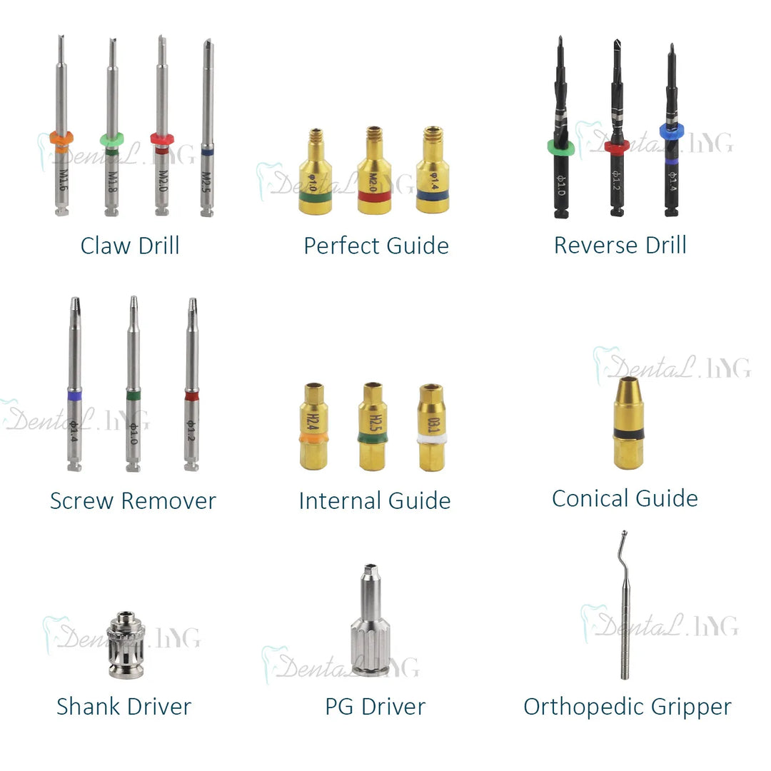 1Set Dental Implant Tool Screw Remover Kit Drill Guide Extraction Sit Broken Fixture Surgical Instrument