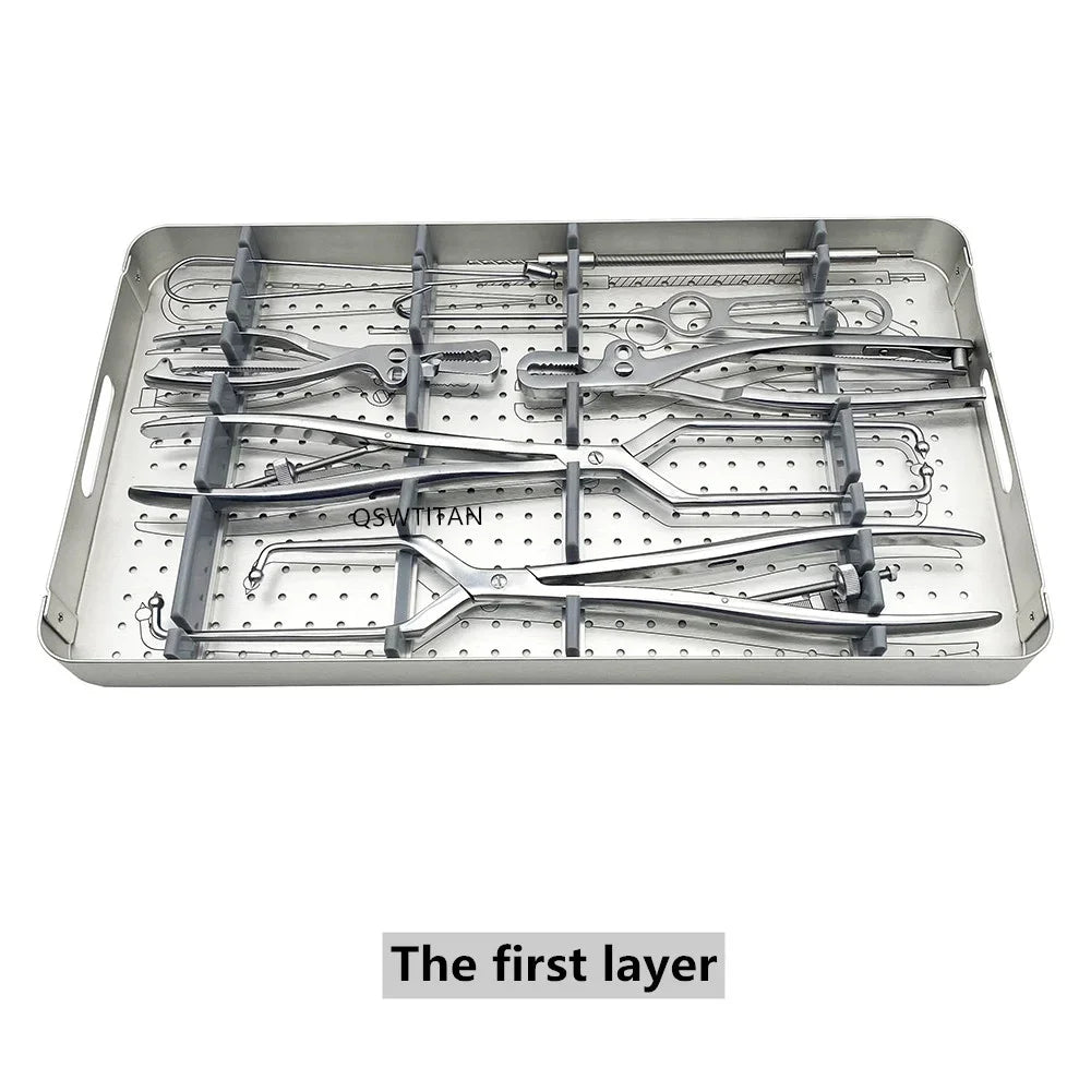 1set Pelvic Reconstruction Plate surgical Instrument with Sterilization Box Orthopedic Bone Plate set Instruments