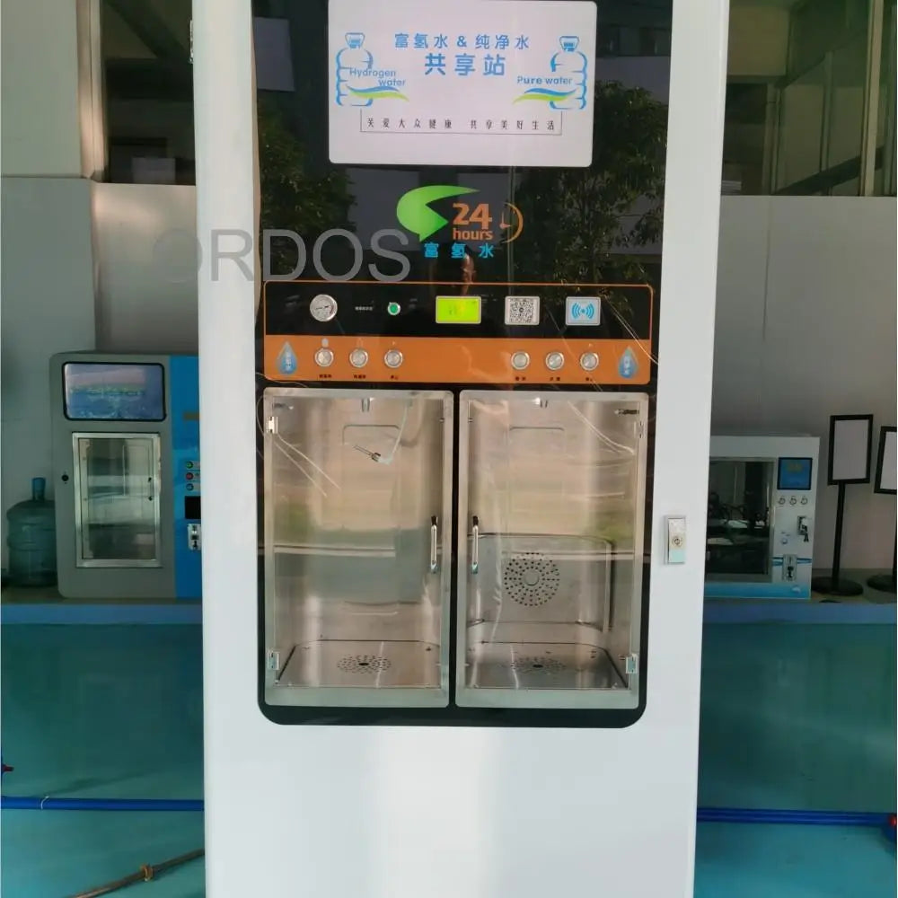 Double Door Hydrogen-rich Water Vending Machine purified bottled water vending machine for drinking water