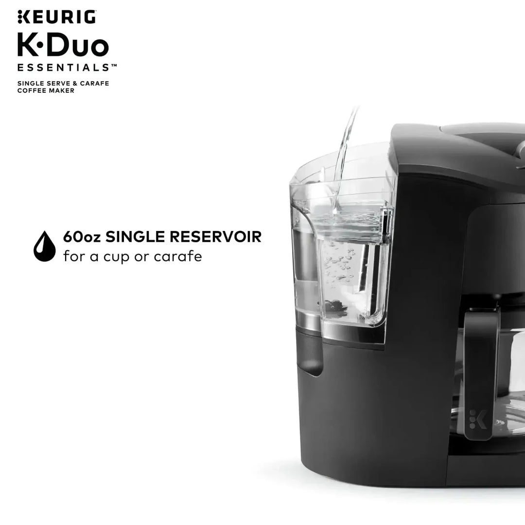 K-Duo Essentials Black Single-Serve K-Cup Pod Coffee Maker, Black Cafetera .USA.NEW