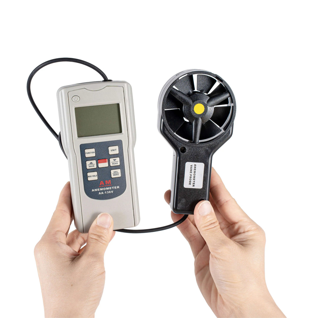 Digital anemometer AA-136V impeller anemometer 0.4~45.0m/s wind wind volume wind direction wind temperature measuring instrument