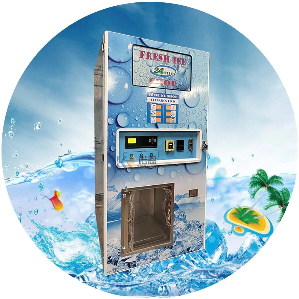 Hot Sale Indoor 450 Kg per Day Outdoor Self-Service Ice Vending Machine Automatic Fresh Water Ice Making Vending Machine