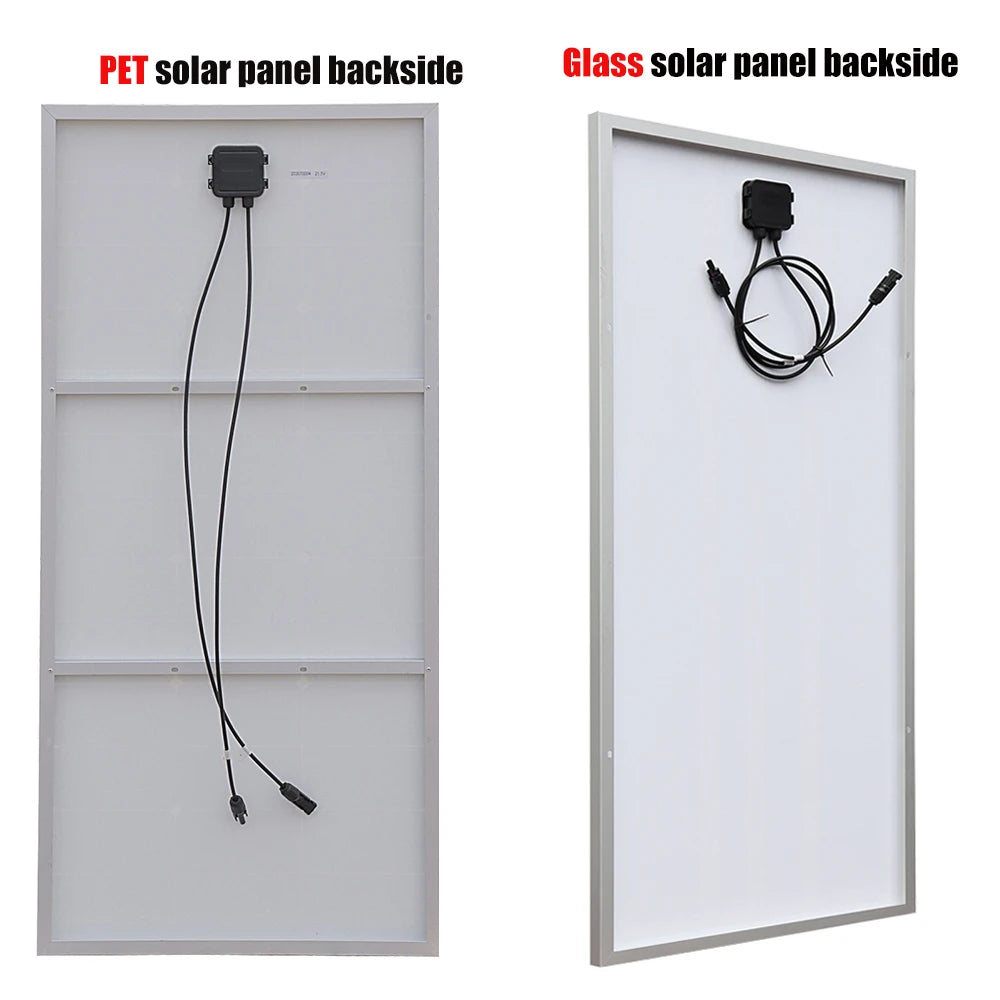 BOGUANG Rigid Glass Solar Panel OR PET Solar Power 50W 100W 120W 150W charger for 12V battery home car RV yachts golf carts etc.