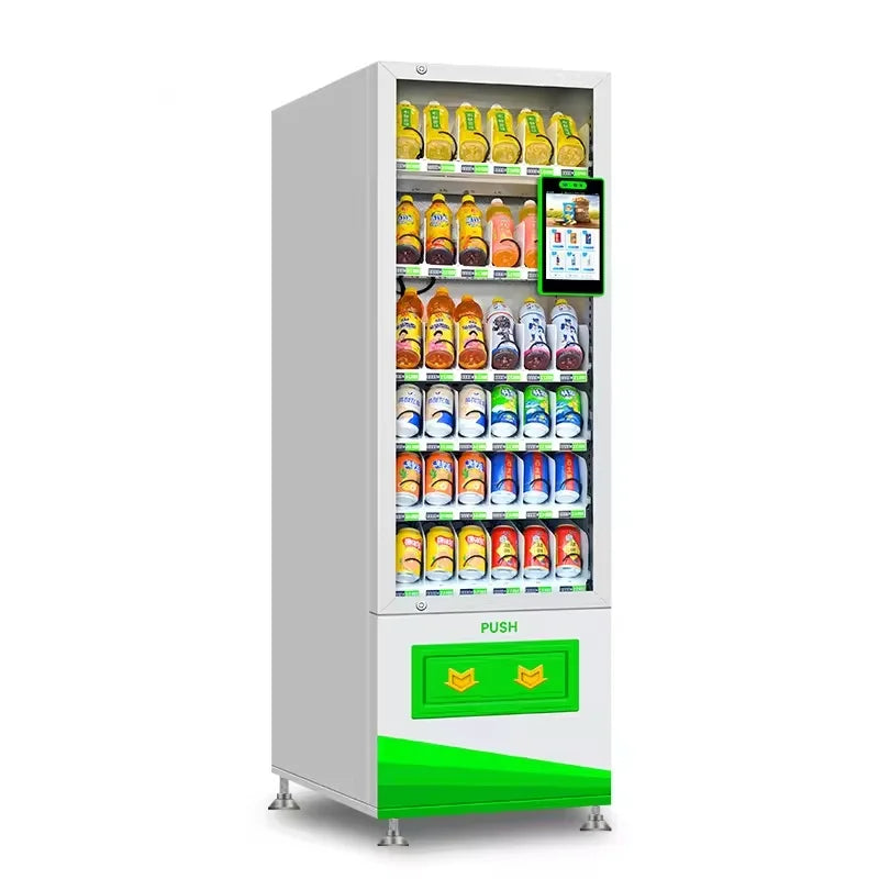 Snack And Drink Vending Machine Smart Video Advertising Screen Vendor Machine With QR Code Payment Export America