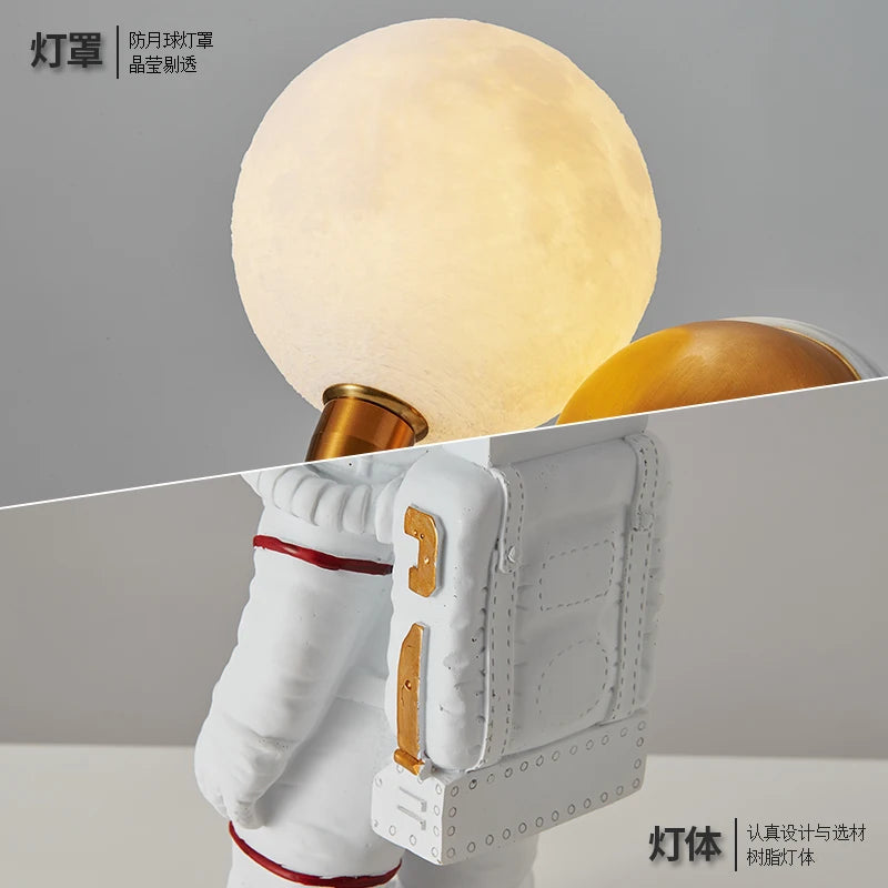 Europe Astronaut wall fixture kid lighting Children bedroom Wall Light Boys & Girls Moon Wall Lamp Creative hallway wall sconce