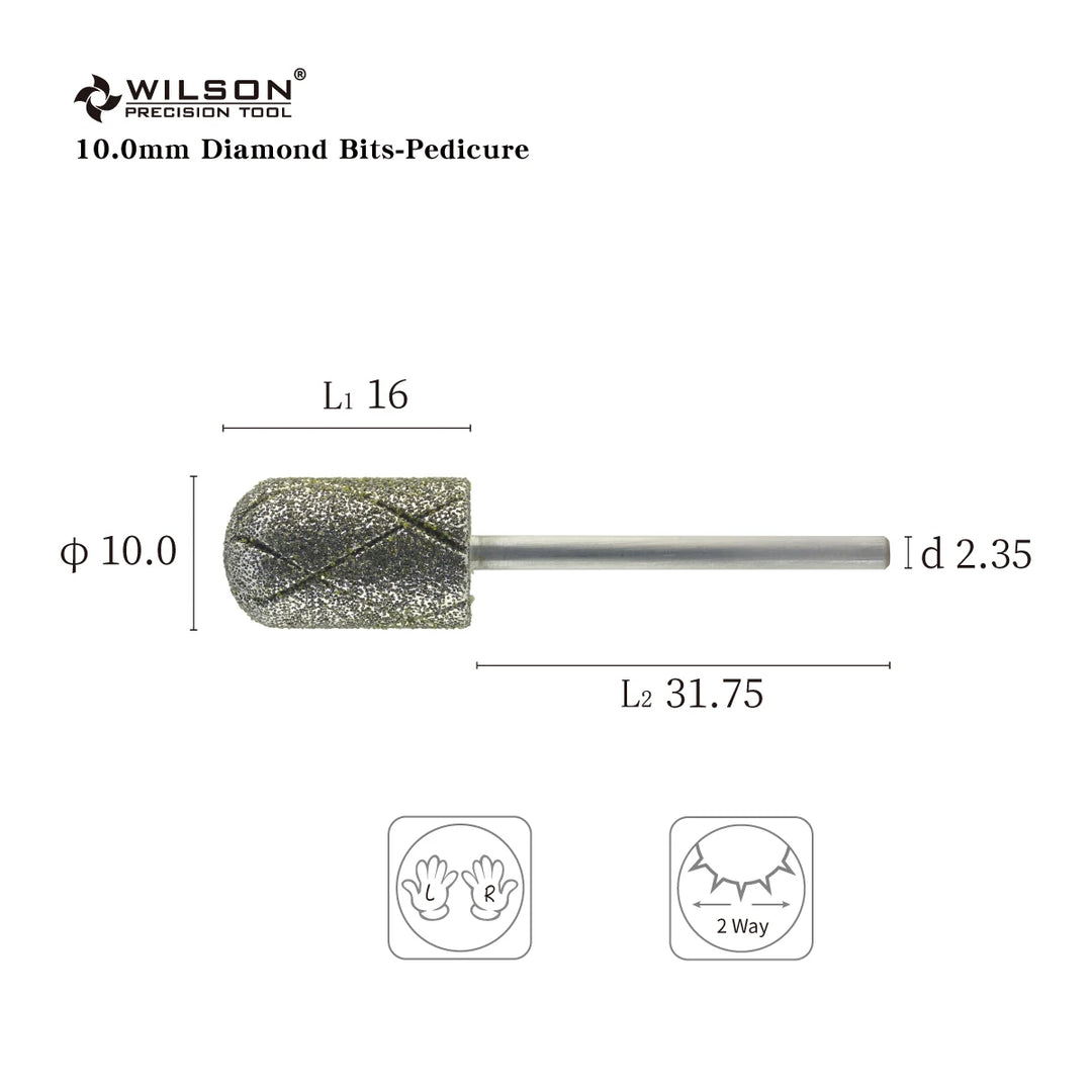 WILSON Diamond Bits- Pedicure Efficient carbide nail drill bit Pedicure 3/32" diamond nail drill bit/ nail bit