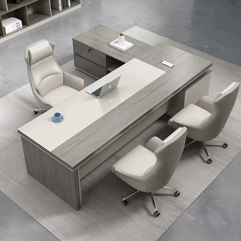 Wide Laptop Office Desks Large Modern Executive Stand Computer Desks White Drawers Escritorios De Oficina Office Furniture