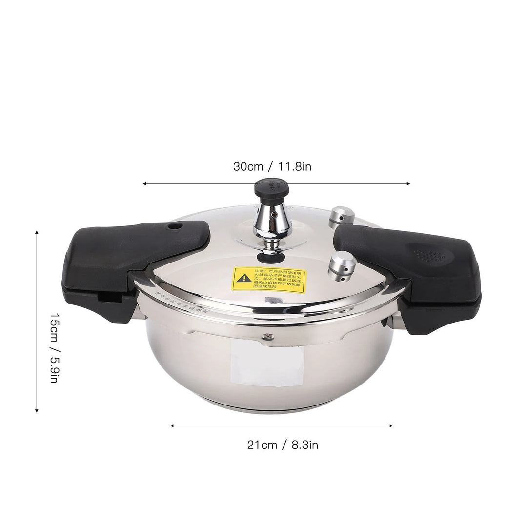 1.8 Liter Pressure Cooker Scratch Resistance Stainless Steel Mini Pressure Cooker High Hardness for Boiled Fish for Gas Stove