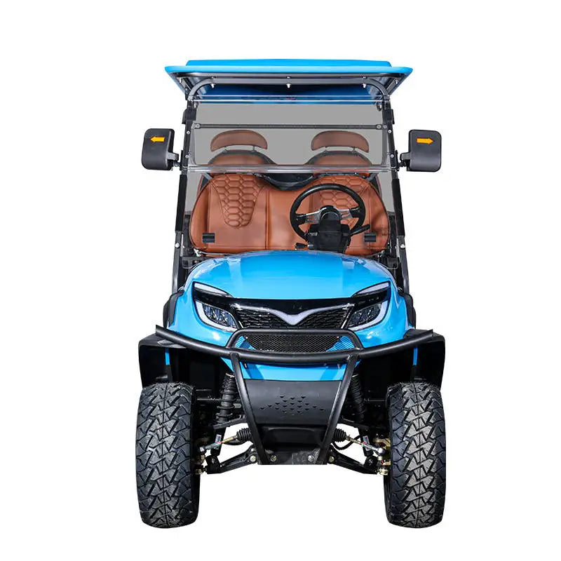 Factory Supply New design Foldable 5kW 7kw 2+2 rear seat  Outdoor golf buggy Double a Arm  Construction electric golf carts