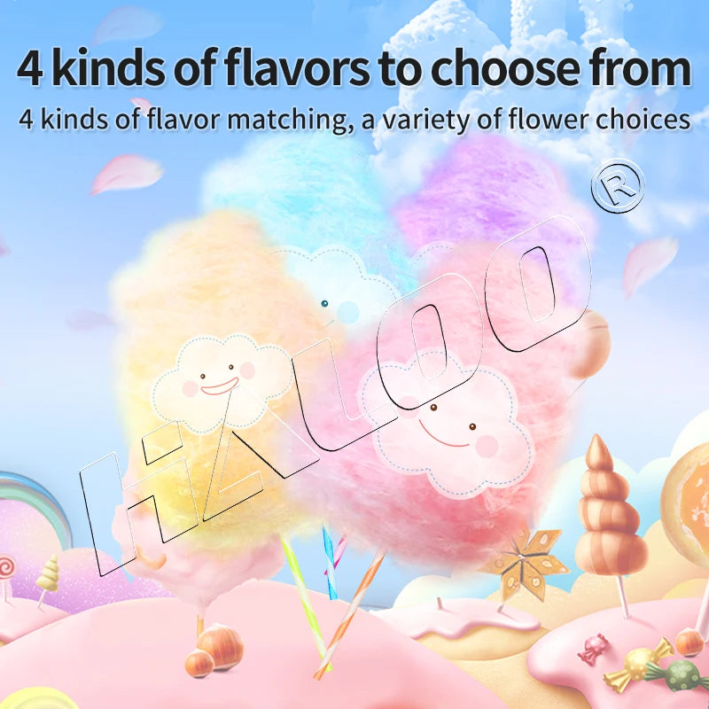 Cotton Candy Flower Vending Machine And Floss Vending Machine With 4 Flavor And Multi Shape Choices