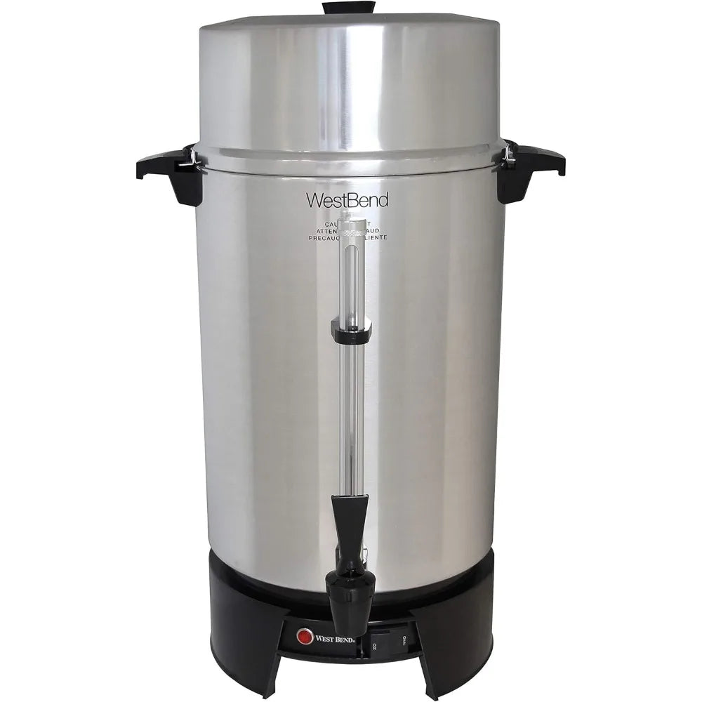 West Bend 33600 Coffee Urn Commercial Highly-Polished Aluminum NSF Approved Features Automatic