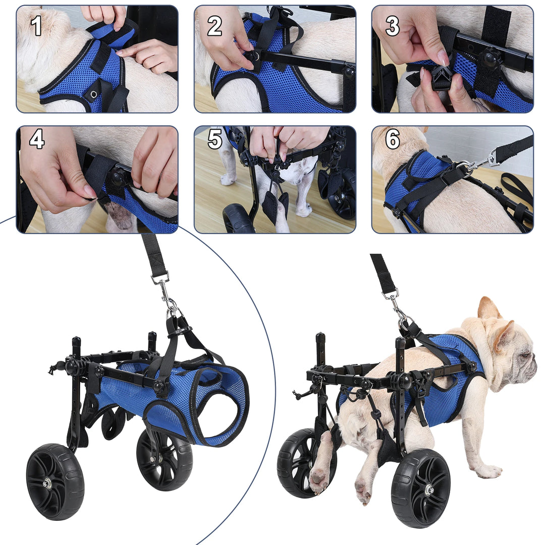 Big Wheel Dog Wheelchair For Back Legs Adjustable Mobility Aids For Disabled Pets Dog Leg Brace And Hip Support Adaptable