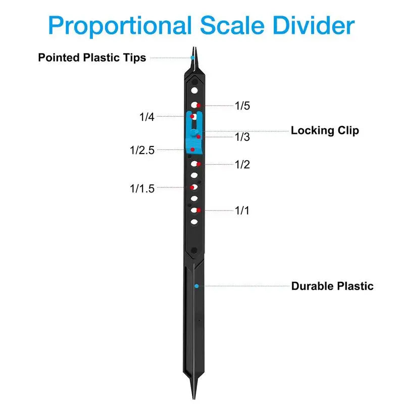 10 Inch Artist Proportional Scale Divider Pantograph Drawing Tool Rluers Draw Enlarger Reducer Tool for Office School Drawing