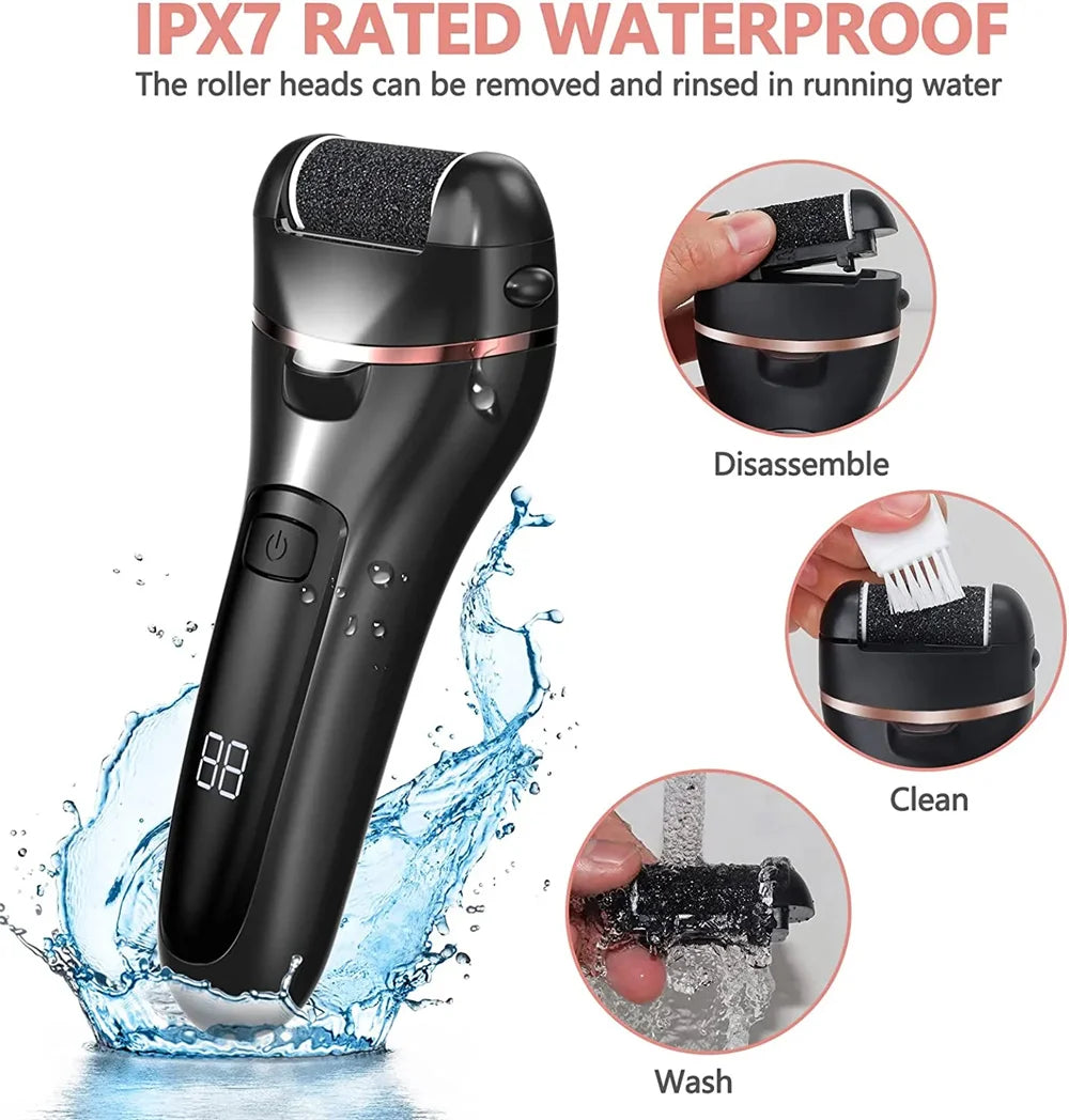 Electric Callus Remover Professional Pedicure Feet Tools Waterproof Foot Care Tools Foot File Hard Skin Remover USB