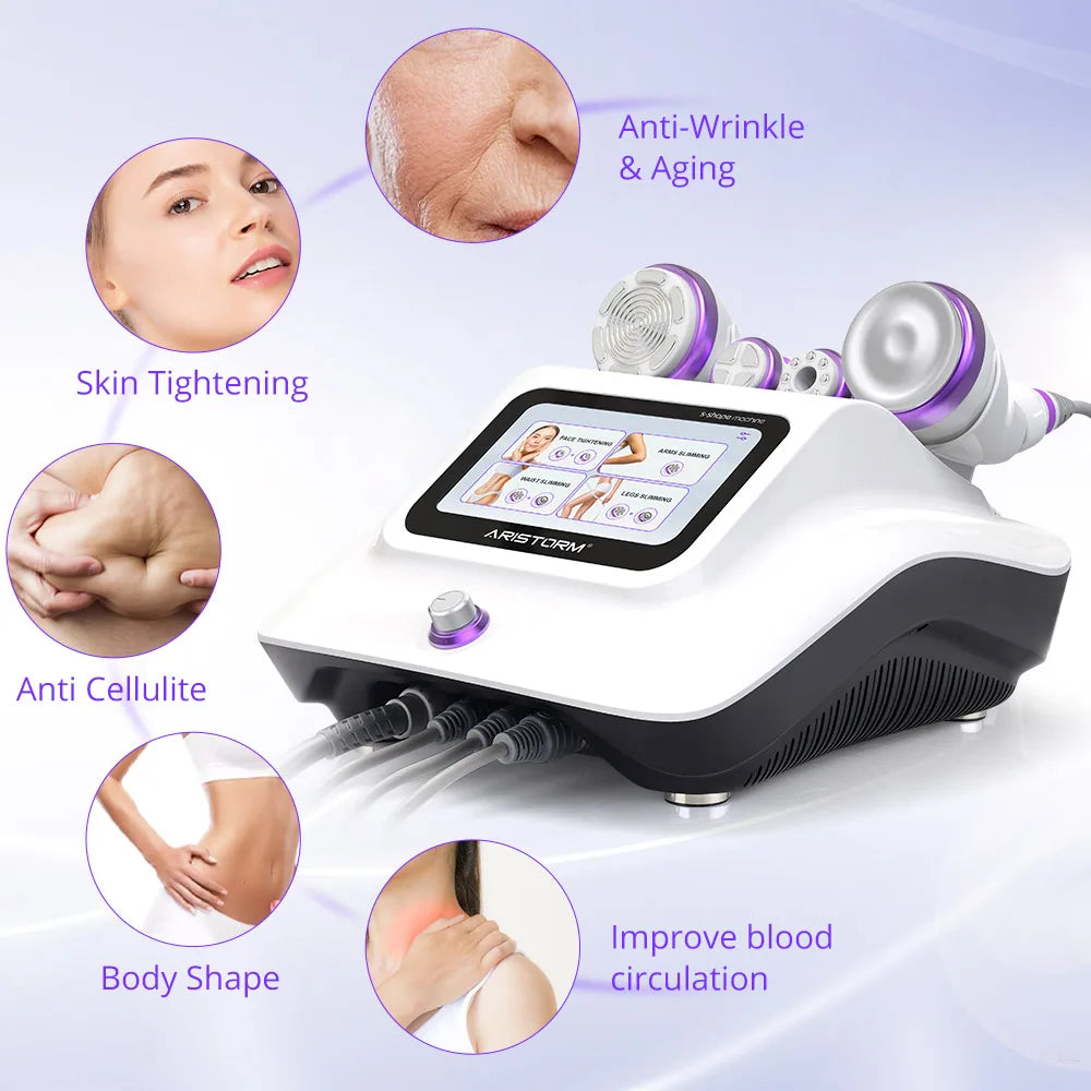 Aristorm S Shape Cavitation Machine 30k Multifunctional Body Facial Care Tool Anti Cellulite Skin Tightening Fat Loss Machine