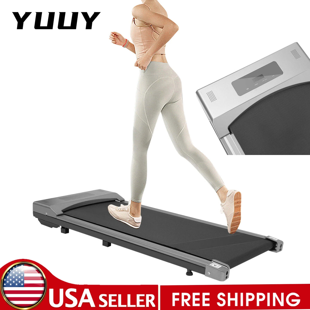 Electric Treadmill with Remote Control, Under Desk, LED Display, Walking, Jogging, Home, Office, Weight Loss Equipment