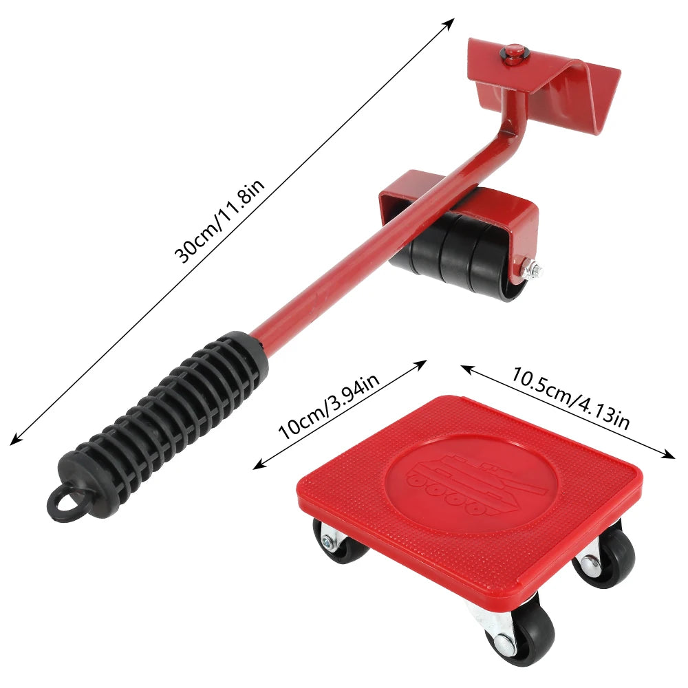 Furniture Mover Tool Set Heavy Duty Furniture Lifter Transport Tool Heavy Stuffs Moving Wheel Roller Bar Hand Tools for Sofa