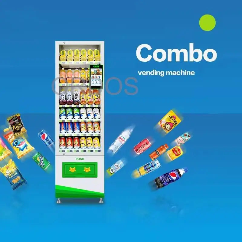 Snack And Drink Vending Machine Smart Video Advertising Screen Vendor Machine With QR Code Payment Export America