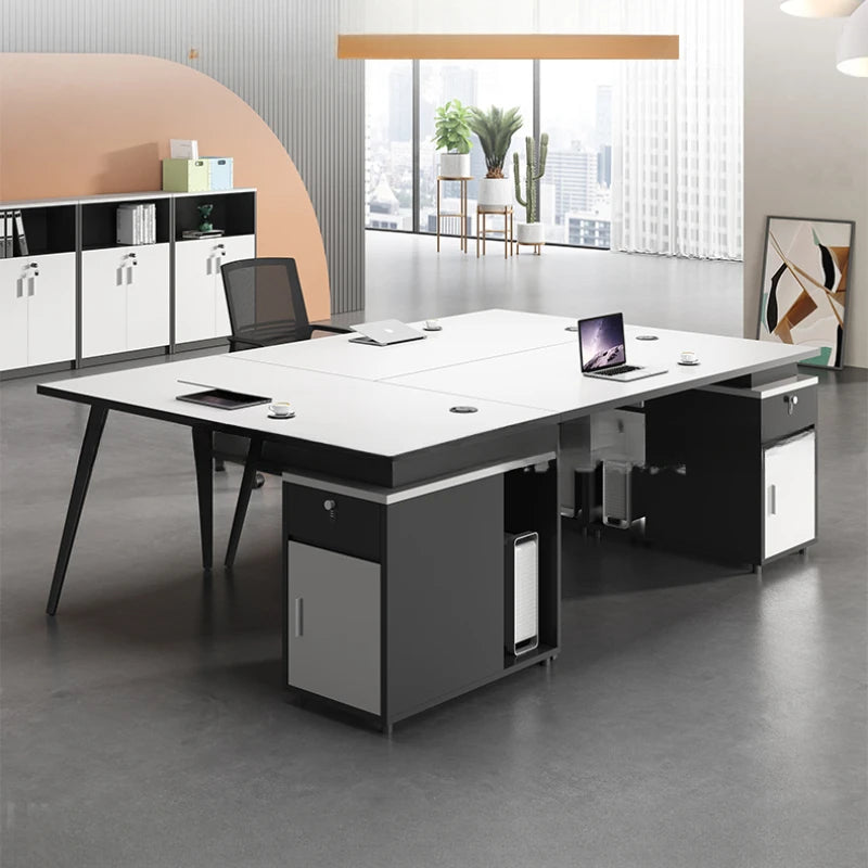 White Gadget Supplies Work Desk Table Wooden Executive Accessories Work Desk Study Escritorio Gaming Working Equipment ZT50WD