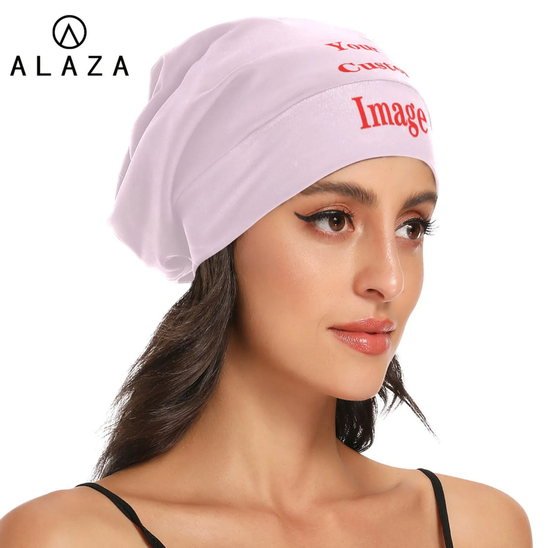 Wide Side Elastic Nightcap Cotton Hair Care Chemotherapy Cap Sleeping Hat Head Warp Headscarf Sleep Cap For Women Custom Pattern