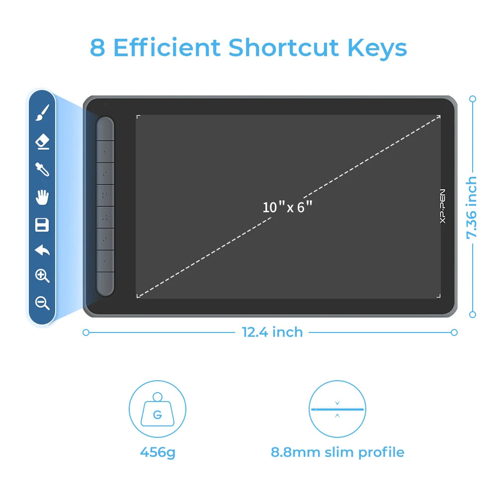 XPPen Deco L/ LW Graphic Digital Tablet Drawing Pen Tablet Wireless Bluetooth V5.0 Tilt Supported Battery-free 8192 Levels